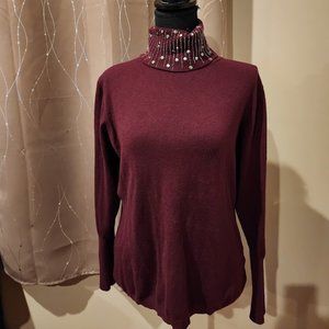 VILA MILANO TURTLENECK BLOUSE, SIZE LARGE,
